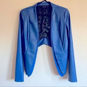 Cropped Chic Leather Jacket